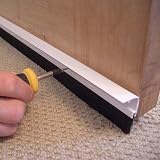 Draught Excluder Cover Clip Bottom Door Brush Seal White 914 mm view 3
