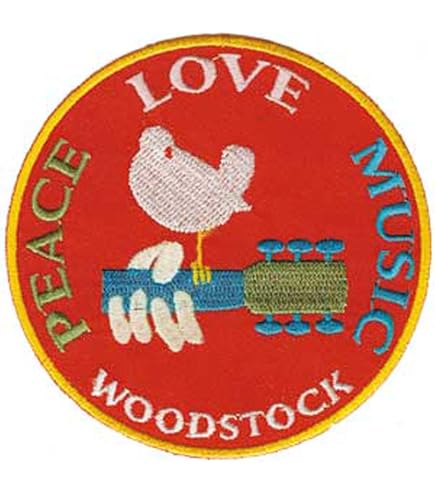 Parche De Hierro Woodstock Peace Love Music Fest Paloma Hippie Boho