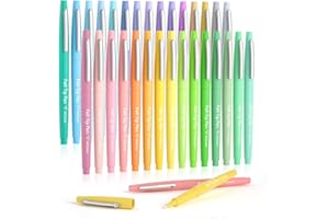 Lelix 30 Colors Felt Tip Pens, Medium Point Pastel Colored Pens, Felt Tip Markers Pens For Journaling, Writing, Note Taking, Planner Coloring, Perfect for Art Office and School Supplies
