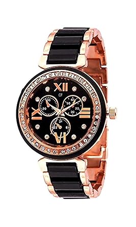 Capture Fashion Analogue Black & Gold Dial Mens Watch - CP-114