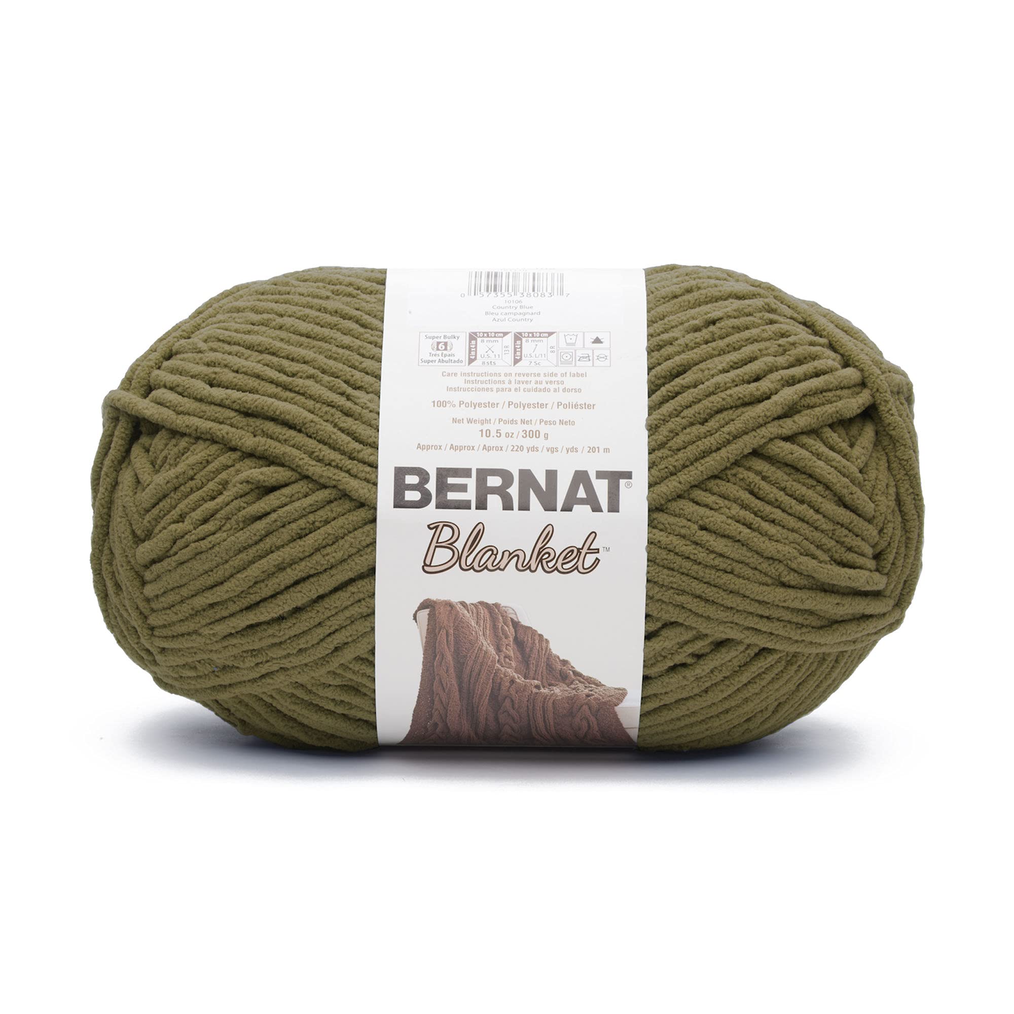 Bernat Yarn Blanket, Olive, 300g