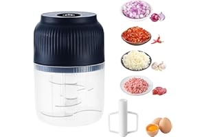 Electric Garlic Chopper,Mini Portable Veggie Chopper，Wireless Mini Electric Garlic Mincer With 6 Sharp Blade And Egg Beater F