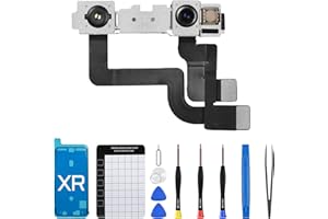 DGSCSMY for iPhone XR Front Camera Replacement Repair Kit 7MP 6.1", iPhoneXR OEM Facing Lens Module Part Structured Light Receiver Transmitter Flex Cable Repair Fix Tools for A1984 A2105 A2106 A2108