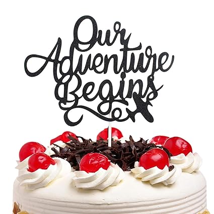 Our Adventure Begins Wedding Cake Topper Wedding Engagement