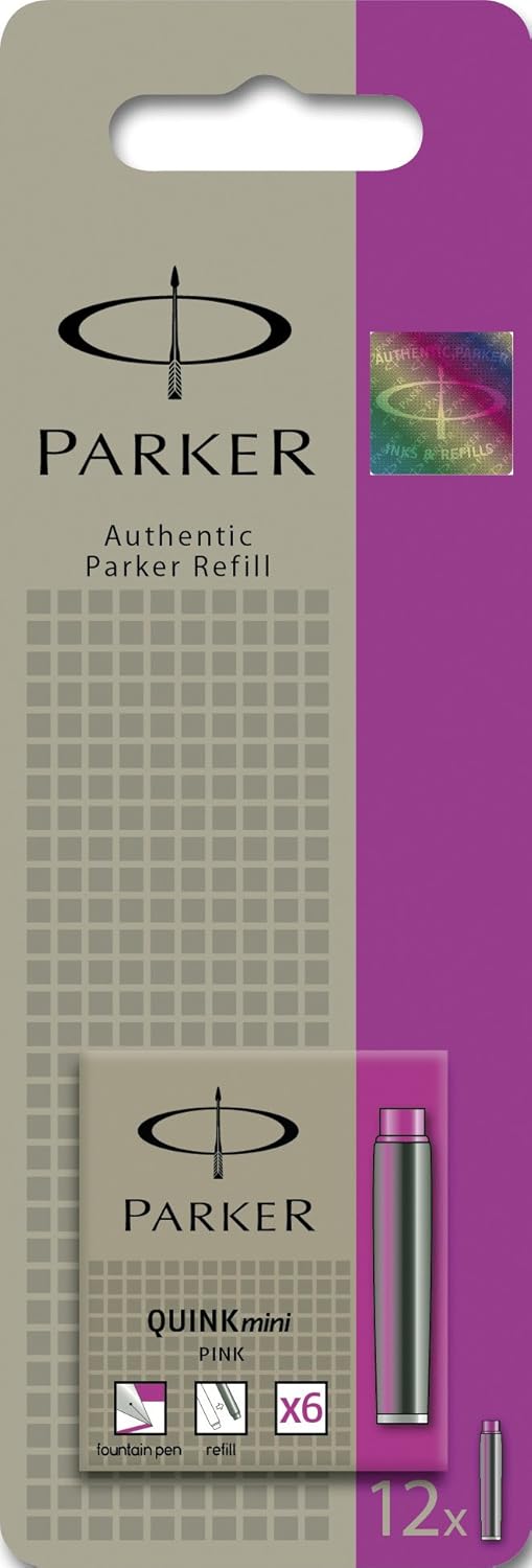S0881700 Parker Quink Mini Permanent Ink Refill Cartridges for Fountain