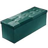 PRANDOM Jumbo Ottoman with Storage [1-Pack] Velvet