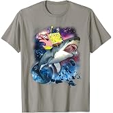 Spongebob Squarepants &amp; Patrick Shark Riding T-Shirt T-Shirt