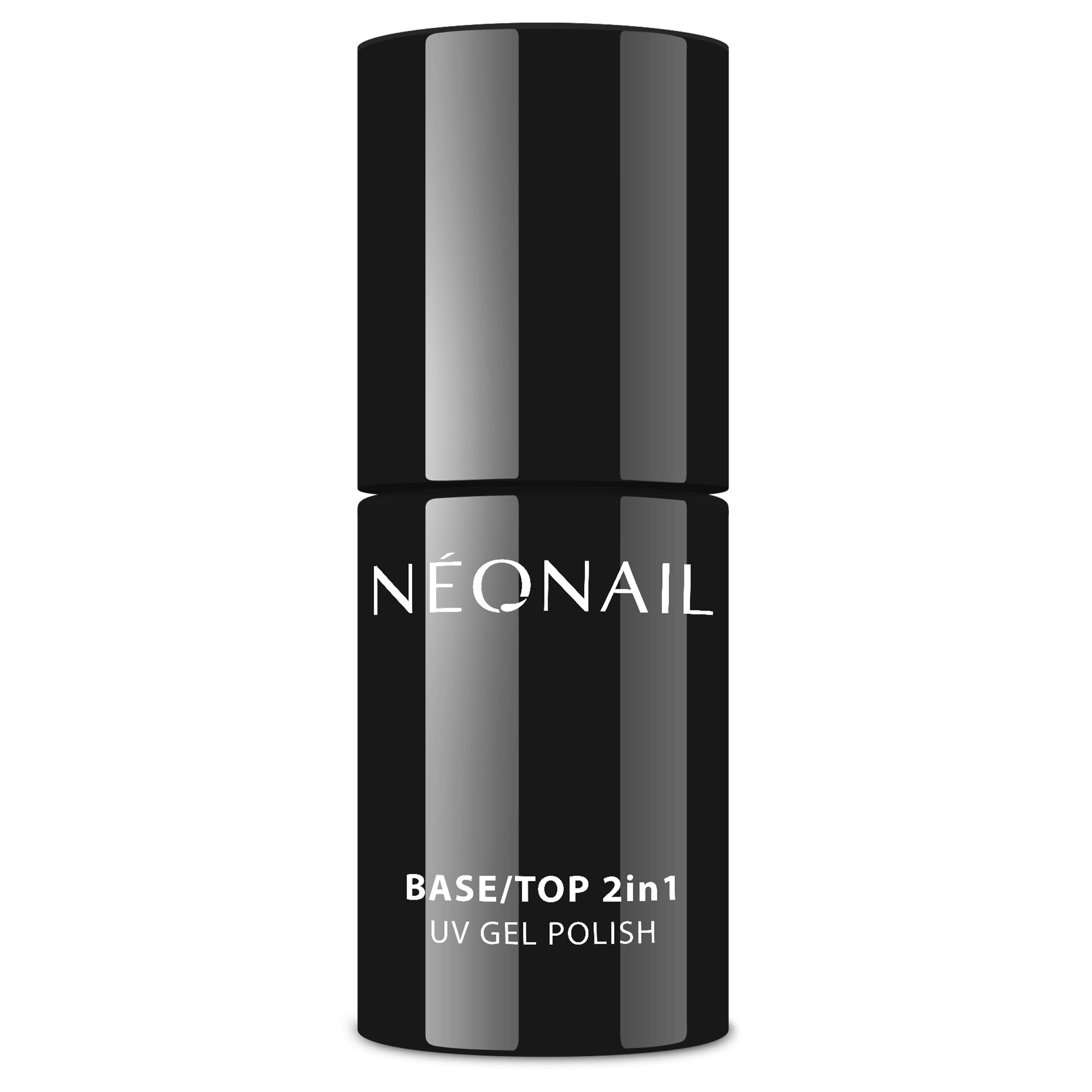 NÉONAIL Base and Top Coat Gel Nail Polish - Base/Top 2in1- Long Lasting Nail Art Manicure - LED UV Nail Lamp Gel - 7,2ml