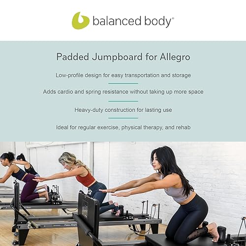 Balanced Body Allegro Padded Jumpboard, Pilates Reformer Accessory, Cardio  Exercise Equipment