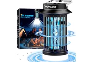 PALONE Bug Zapper for Outdoor Indoor, Mosquito Zapper Rechargeable Fly Killer, Portable Electric Fly Traps, Mosquito Killer, Insect Pest Control with LED Light for Backyard, Patio, Camping, Fishing