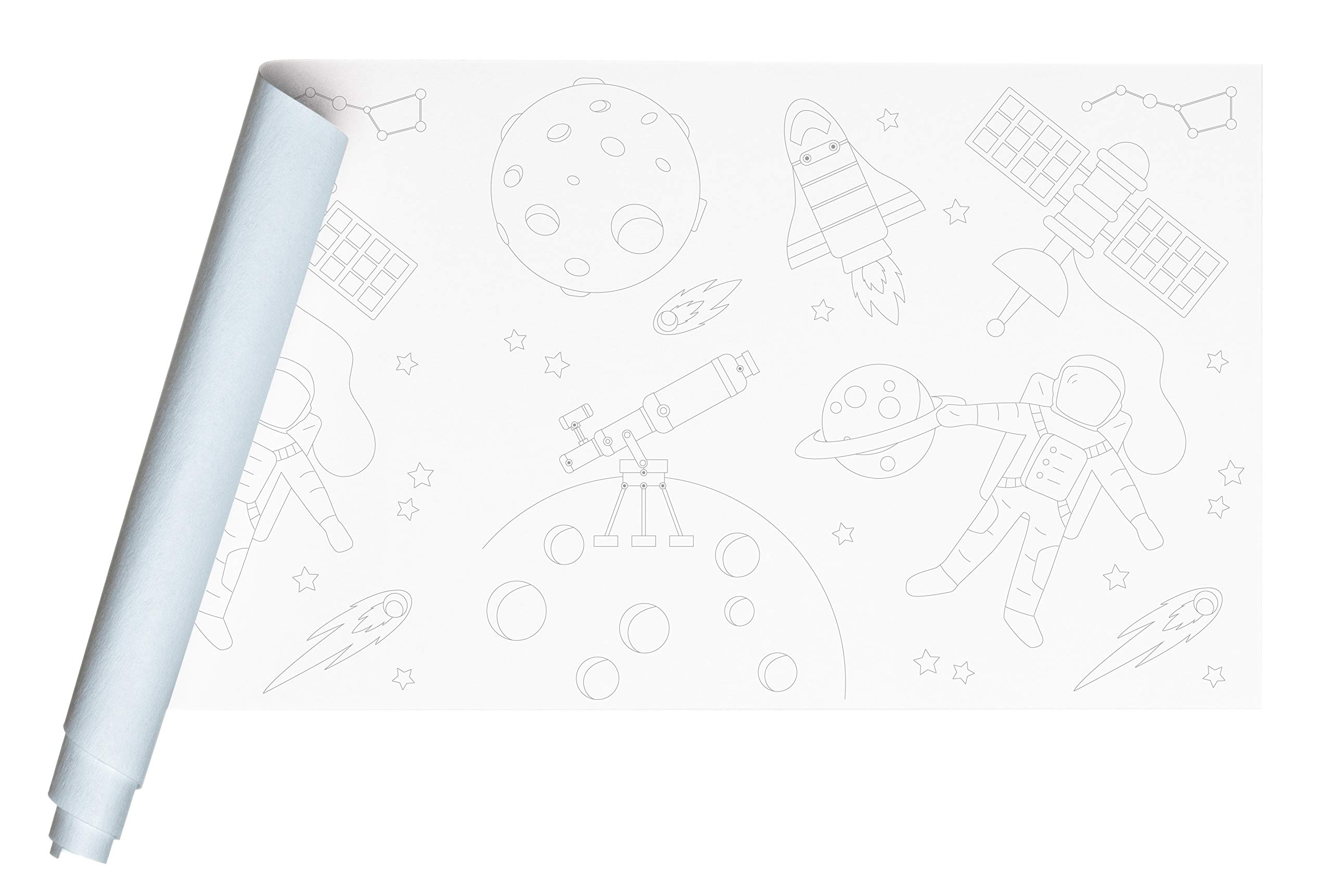 Clairefontaine 34181C - A roll of pre-printed fresco paper 120g, 10x0.50 m 120g, Space Creative Arts & Crafts Water Resistant Leisure Activities Kids Adults