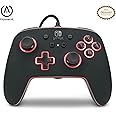 PowerA Enhanced Nintendo Switch Controller Wired - Spectra, 8 Colors LED Wired Pro Controller for Switch, Programmable Gaming