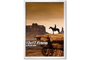 A PLUS MAX 12x17 Picture Frame, White Engineered Wood Frame for 12 x 17 Inch Picture Poster Photo, Light Weight 12 by 17 Fram