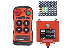 TEELODANE Q400 Industrial Wireless Crane Remote Control kit 4button 12v 24v Electric Lift Hoist Transmitter Receiver with Emergency Stop