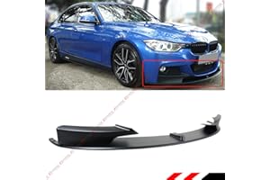 CUZTOM TUNING Fits for 2012-2018 BMW F30 F31 3 Series Sedan & Wagon with M Sport Bumper Performance Front Lip Spoiler Splitter Kit- Matt Black Finish