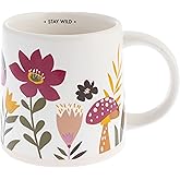 Karma, 14 oz Shelly Mug - Cute Coffee and Tea Mug - Ceramic Coffee Mugs for Women and Men, Stay Wild