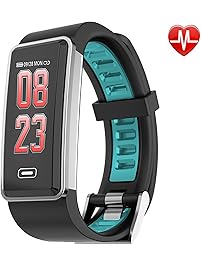 Fitness Tracker, Heart Rate and ECG Fitness Watch Activity Tracker with Heart Rate Monitor Watch, IP68 Waterproof Sleep Monitor Step Counter 14 Sport Modes,Pedometer for Women Men Kids (Black)