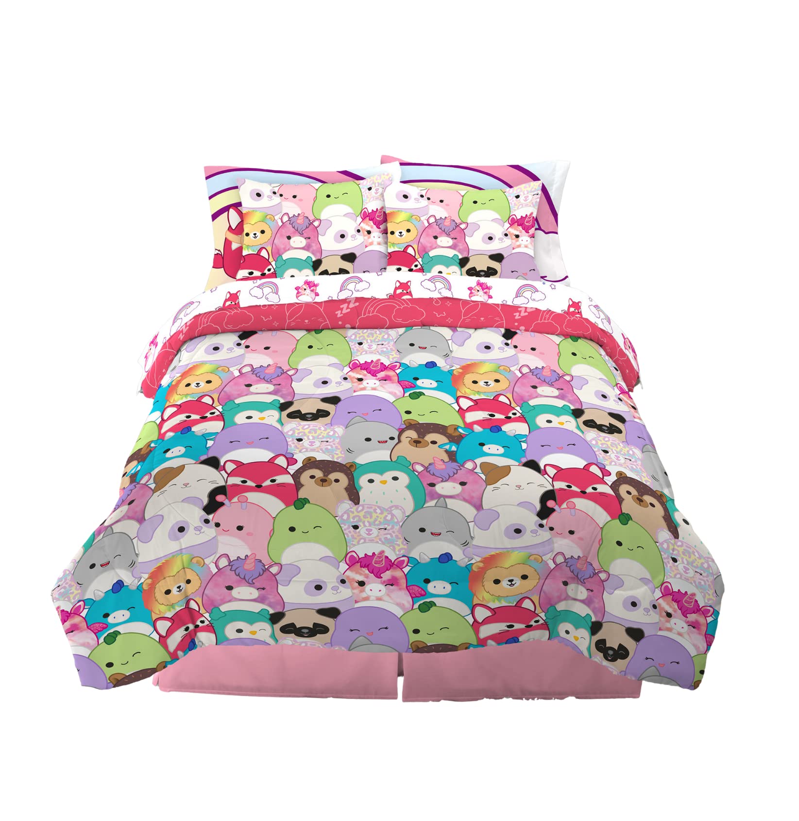 Franco Squishmallows Bedding Super Soft Comforter and Sheet Set with ...