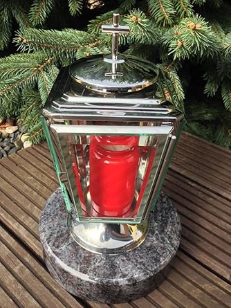 Graveside Lantern Memorial Candlelight Holder Cemetery Light Grave