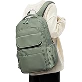 VENATIN School Backpack for Girls, Water Resistant Backpacks for Girls 15.6 Laptop Multifunction Casual Daypack, Basic College Backpack School Bookbag Mochilas Escolares para Niñas, Green