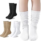 Mini angel Slouch Socks Girls Scrunch Socks Kids Knee High Socks Soft Warm Stacked Boot Socks 2/3 Pairs