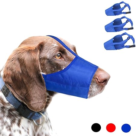 RockPet Hundemaulkorb Anzug, 1 Set mit 3 Stück verstellbarem Nylon Maulkorb für kleine mittelgroße Hunde verhindert das Beiße