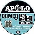 Apolo Domed Airgun Pellets, 6.35mm.25 Caliber, 33 Grains, E19912,Silver