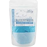 Luxiny Vegan Milk Bath Soak Made with Moisturizing Coconut Milk Powder & Sweet Almond Oil for a Bath Bomb Dust Soothing Fizz & Relaxing Soak, 8 oz. (Blueberry Muffin)