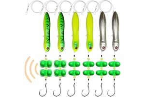 HADORAM Catfish Float Rigs with Catfish Rattles Rattling Catfishing Tackle for Bank Fishing Cooper Rig Equipment Circle Hooks for Peg Floats Santee Rig