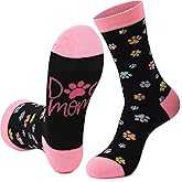 Aueyan Funny Socks for Women - Easter Bunny & Dog Mom Socks - Fun Stocking Stuffers