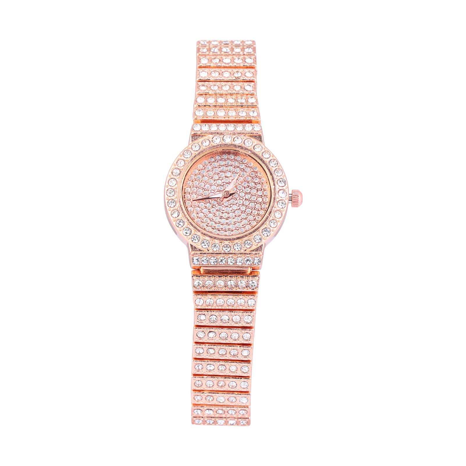 Hemobllo Ladies Watches - Rhinestone Women Dress Watches Bling Steel Strap