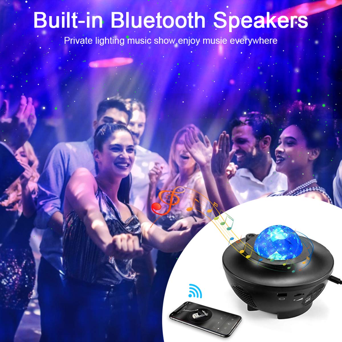 Bar Familientreffen mixigoo LED Projektor Sternenhimmel ...