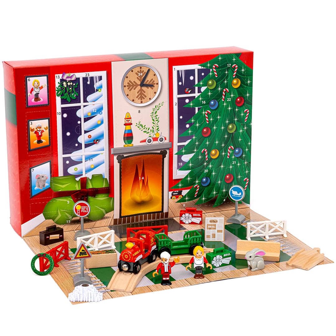 BRIO World Collectable Limited Edition 2024 Christmas Advent Calendar for Boys and Girls Age 3 Years Up