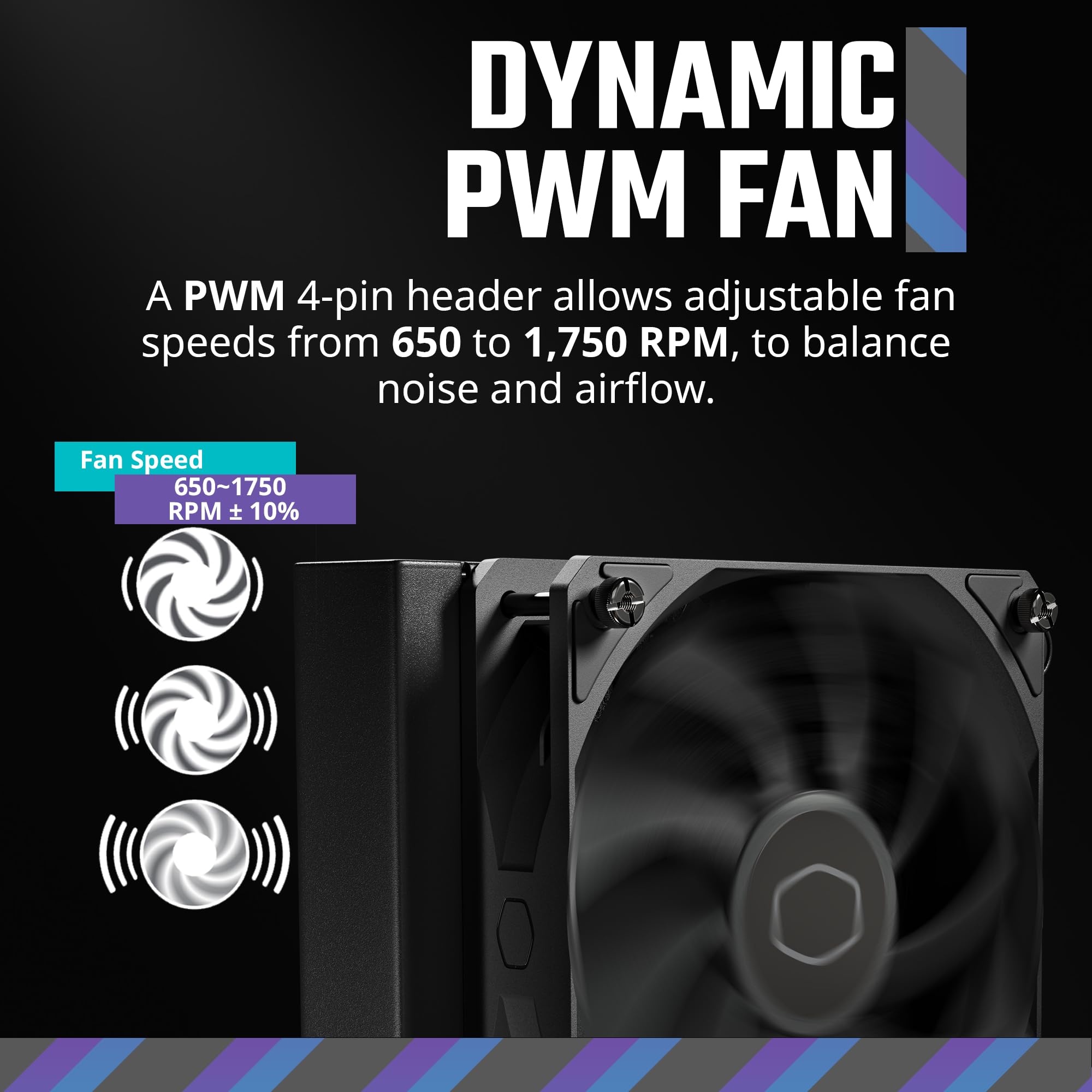 Cooler Master 120L Core Close-Loop AIO Liquid Cooler, R7|i5, Gen S Dual Chamber Pump, White Pump Lighting, 120 Radiator, PWM Fan, AMD Ryzen AM5|4, Intel LGA 1851|1700 Platform