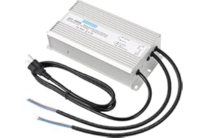 KEKEBEE LED Driver 24V600W Waterproof Power Supply 90V-130V AC to 24V DC 25A Low Voltage Transformer Garden Greening Decorative lamp LED Light Switch Power Supply