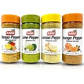 Badia Citrus Pepper Collection: Lemon Pepper, Lime Pepper, Orange Pepper, Mango Pepper | Badia Gourmet Seasoning and Spices | Ships in an Aromatik box | Premium Seasonings to Elevate your Cooking Experience (4, Variety 1 (6.5 oz.))