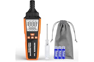 INSTRODOTS Temperature Humidity Meter, High Precision Digital Hygrometer with Ambient, Dew Point, Wet Bulb Temperature for Indoor Outdoor, Thermometer with Min/Max, Data Hold, LCD Backlight, TH11