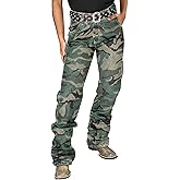 Flamingals Camo Cargo Pants for Women Mid Rise Camouflage Trousers Bootcut Pants Without Belt