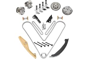 HAYIAUTO 90738S Timing Chain Kit & VVT Cam Phaser & Variable Valve Timing Solenoid Fits for Edge Expedition Explorer Flex Mustang Taurus Transit 3.7L 3.5L timing chain kit AT4Z-6268-A