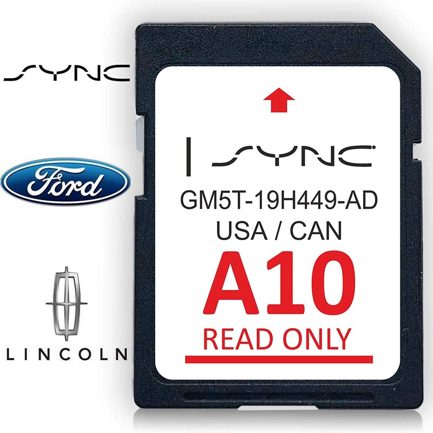 Ford Lincoln A10 SYNC Navigation SD Card Map 2019 USA Canada with AntiLost Keychain and 2 AntiFog Film Special Set