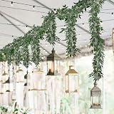 Famibay 6.5Ft Artificial Eucalyptus Willow Garland Green Decor view 2