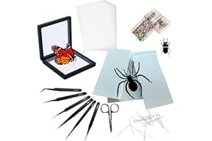 Dddzerong Insect Specimen Tools Kit, Butterfly Specimen Tools for Classroom Teaching, with EVA Making Table, Insect Pinning, Insect Display Case, Specimen Tools (5in x 5in)
