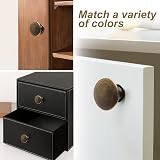 Juibao 12 Pcs Bronze Cabinet Knobs Antique Brass Drawer Knobs with Screws view 4