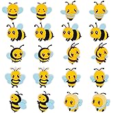 Framendino, 20 Pack Bee Silicone Focal Beads Bulk Pen Spacer Bead for Pens Beadable Keychain Making DIY Crafts