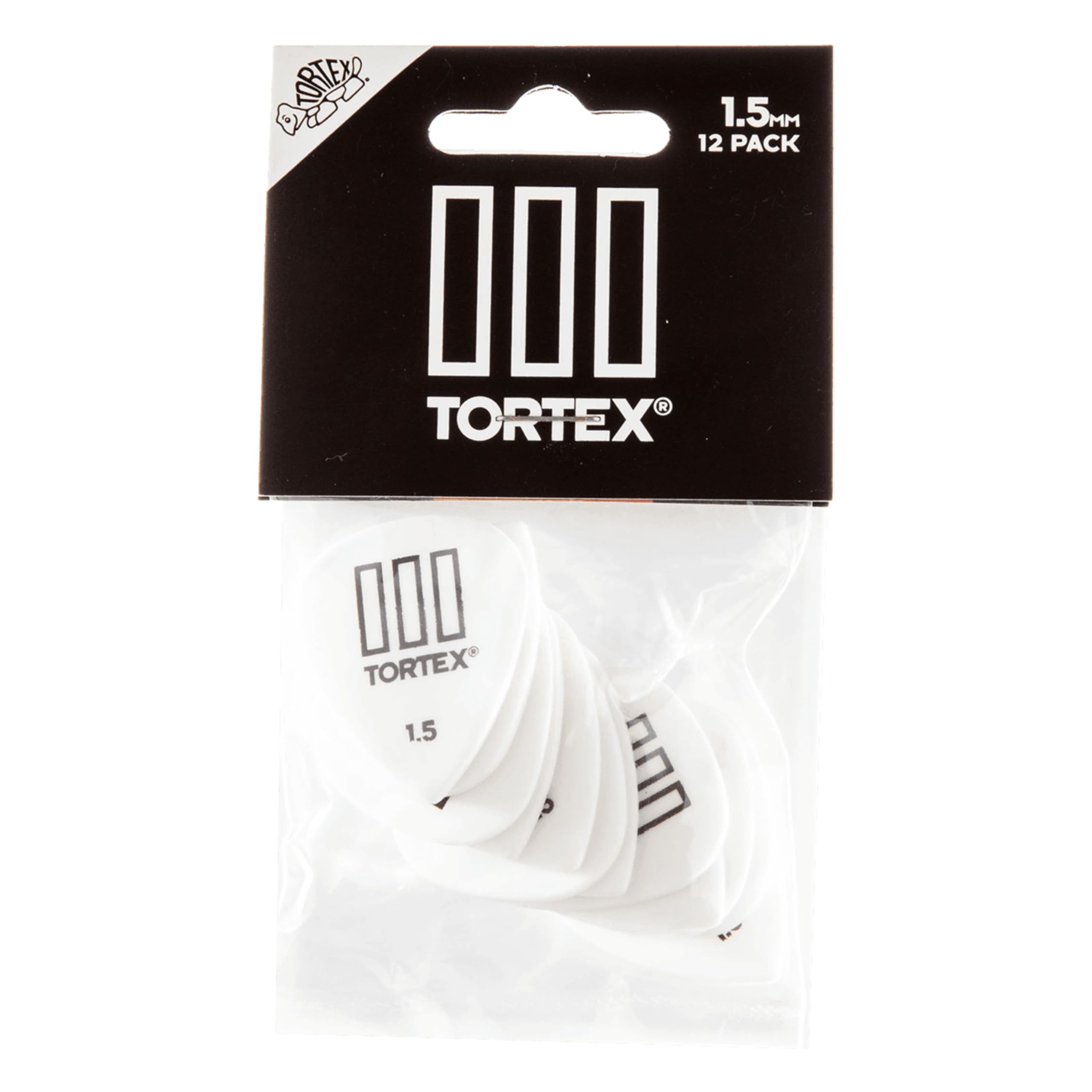 Dunlop Tortex III Picks, 1.5 mm, Pack of 12