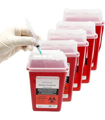 Kendall Healthcare Sharps Container - 1 Quart Red Phlebotomy Disposal