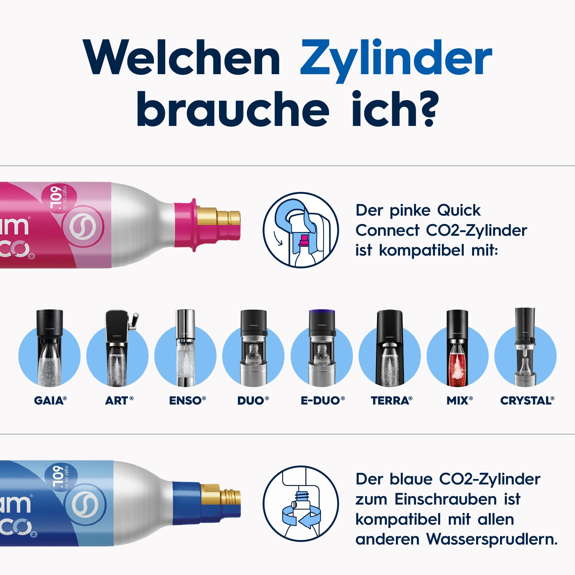 Sodastream ENSO Wassersprudler, Edelstahl Wassersprudler mit Quick Connect CO2-System, inkl. 1 CO2-Zylinder für bis zu 60L Sprudelwasser und 1 ENSO Sprudlerflasche, Sprudelwasser Maschine, Silber 6