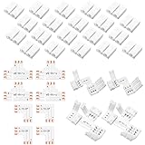 Mudder 28 Pieces 3 Pin LED Connector LED Strip