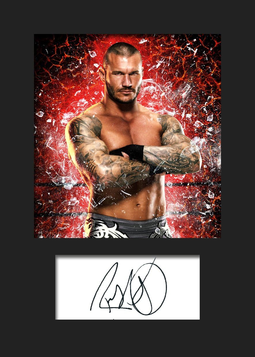 RANDY ORTON WWE #3 | Signed Mounted Photo Reprint | A5 Size to Fit 6x8 Inch Frames | Machine Cut | Photo Display | Present Gift Collectible