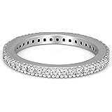 1/2 Carat | 14K White Gold | IGI Certified Brilliant-Cut Lab Grown Eternity Diamond Ring | GH-SI1-SI2 Quality Friendly Diamonds